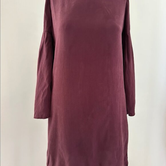 Anthropologie Cloth & Stone Purple Tiffany Tunic Dress Tie Back - Picture 3 of 4